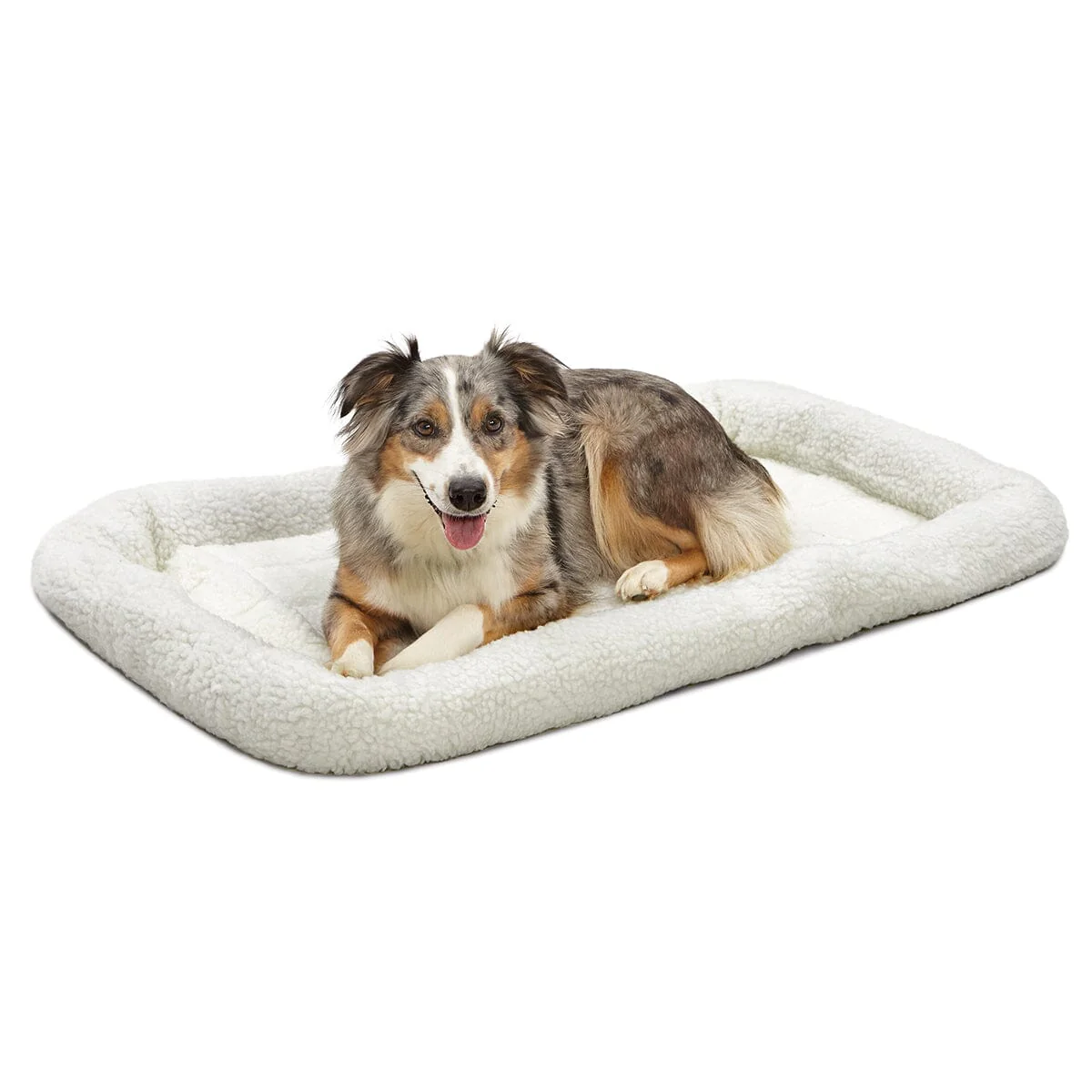 Midwest Homes Quite Time Fleece Machine Washable Rectangular Bolster Pet Bed or Crate Mat - Image 11