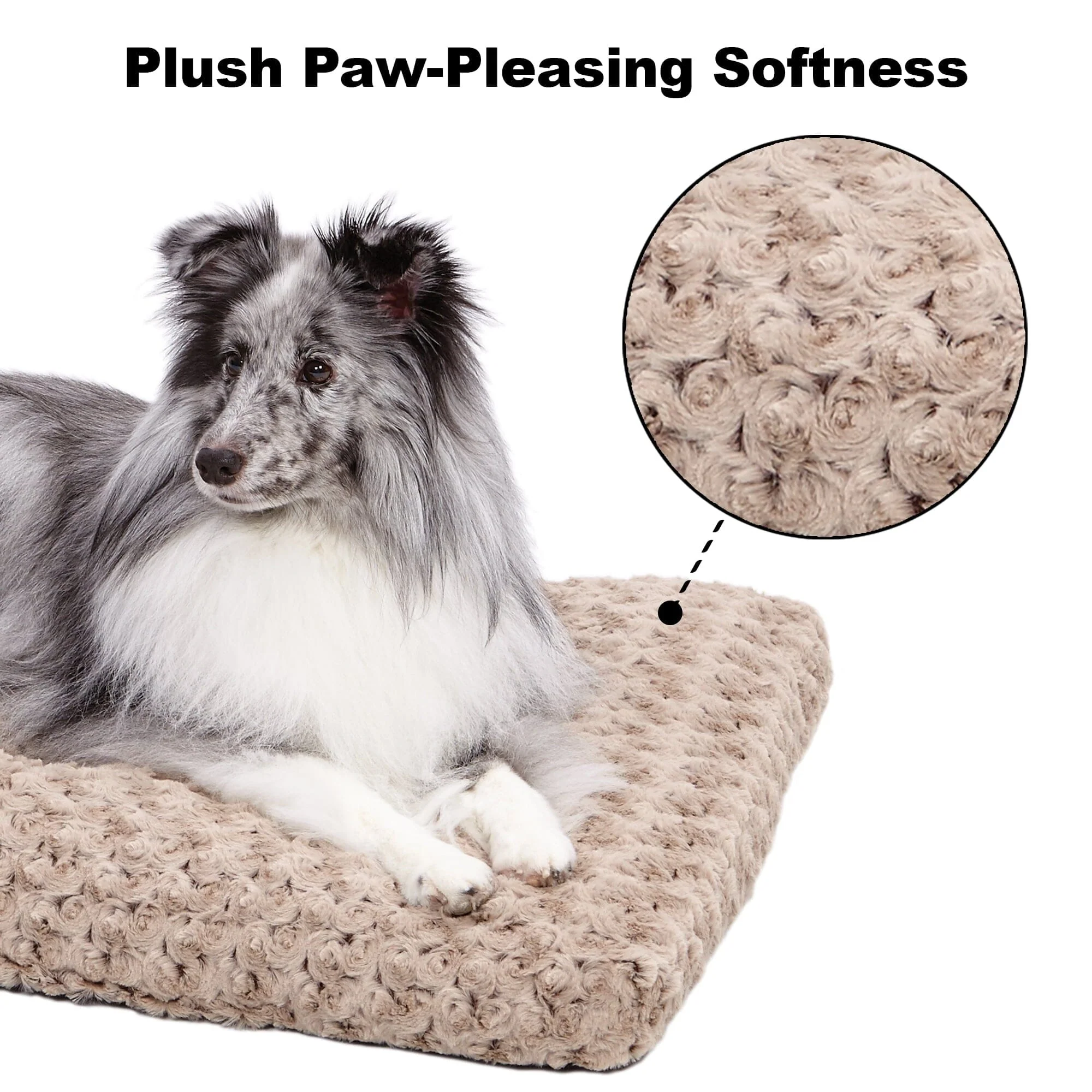 Midwest Homes Quite Time Ombre Swirl Rectangular Raised Dog Bed or Crate Mat - Image 2