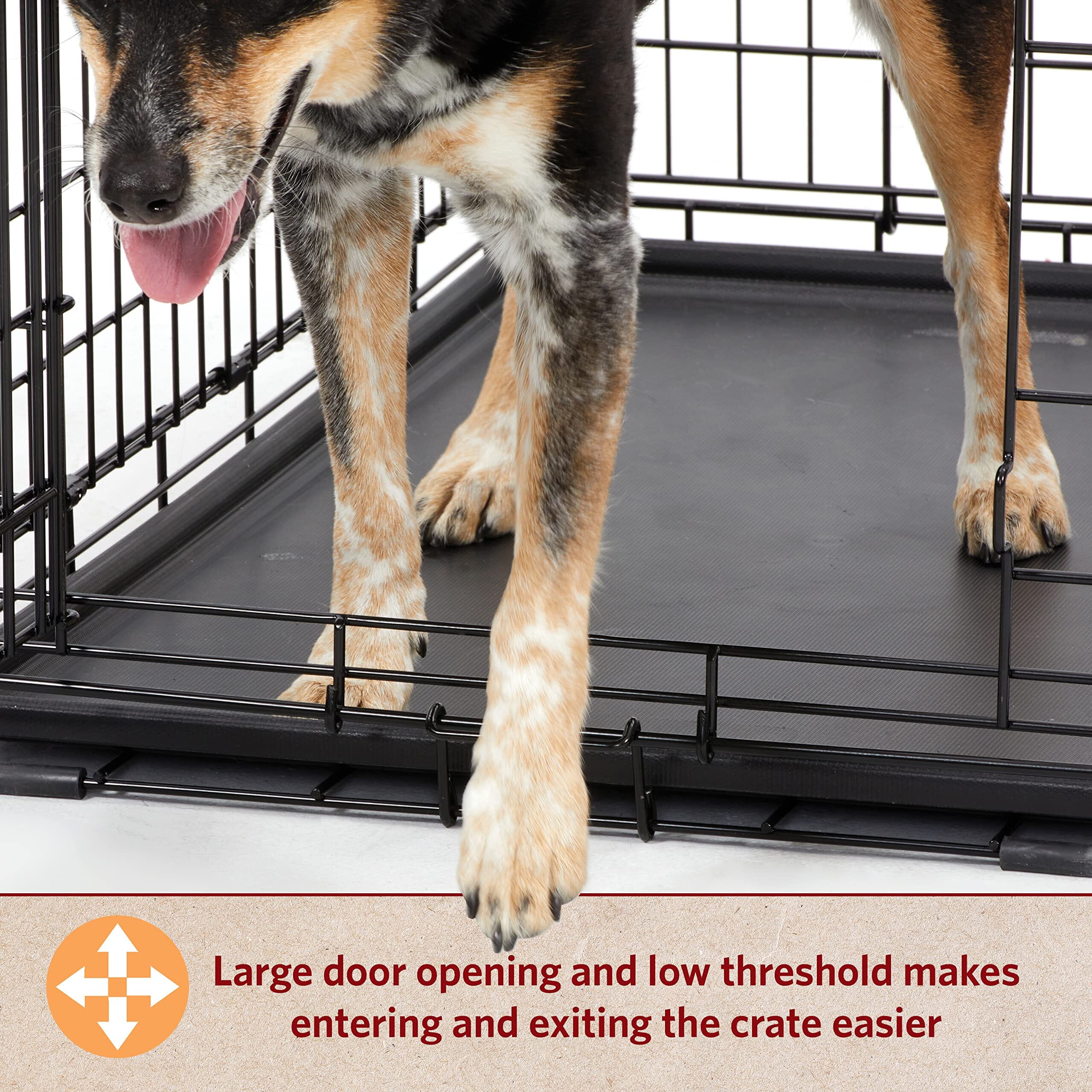 Midwest Lifestages Metal Folding Single Door Dog Crate with Divider - 24" X 18" X 21" Inches - Image 4
