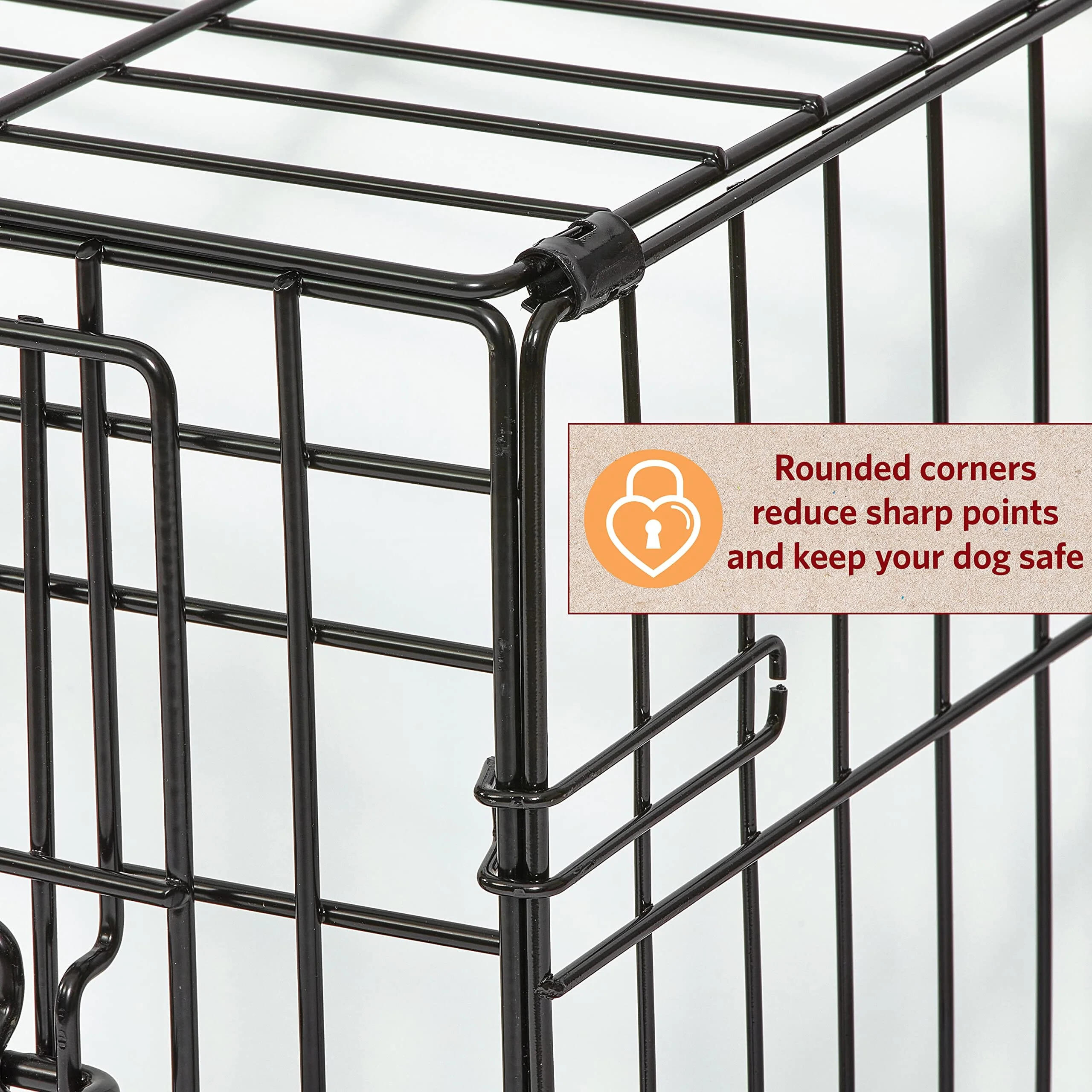 Midwest Lifestages Metal Folding Single Door Dog Crate with Divider - 24" X 18" X 21" Inches - Image 5