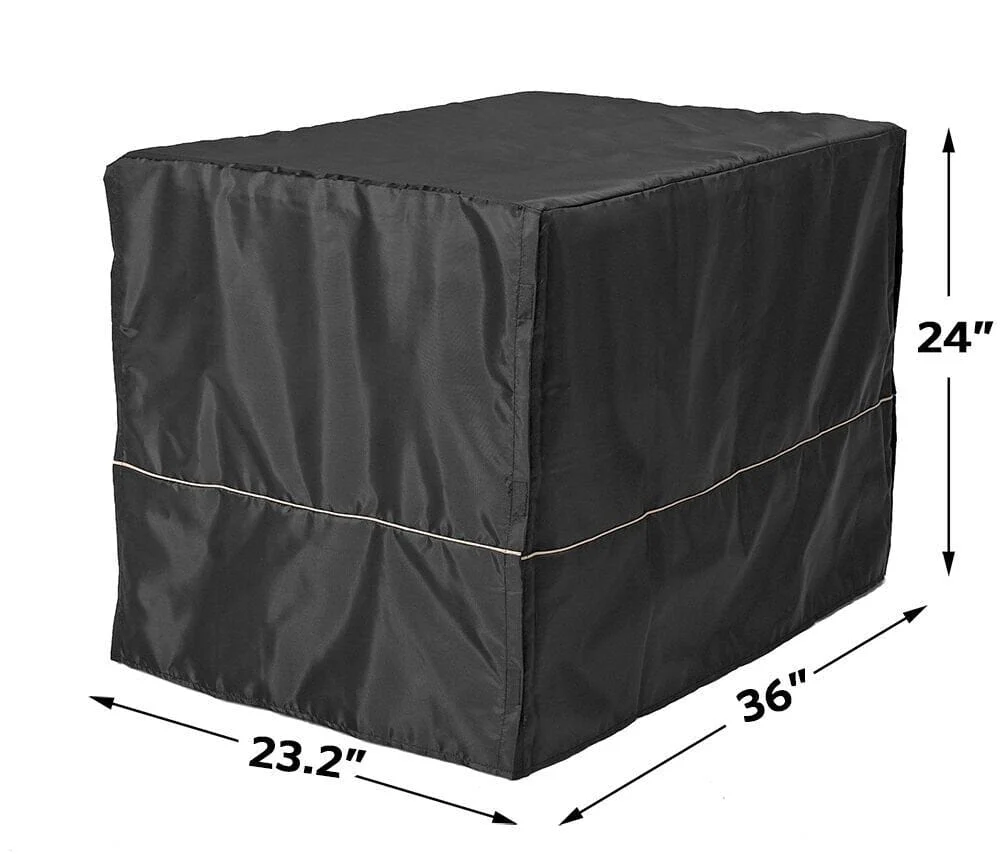Midwest Quite Time Polyester Dog Crate Cover - Black - 36" X 23.5" X 24" Inches - Image 4
