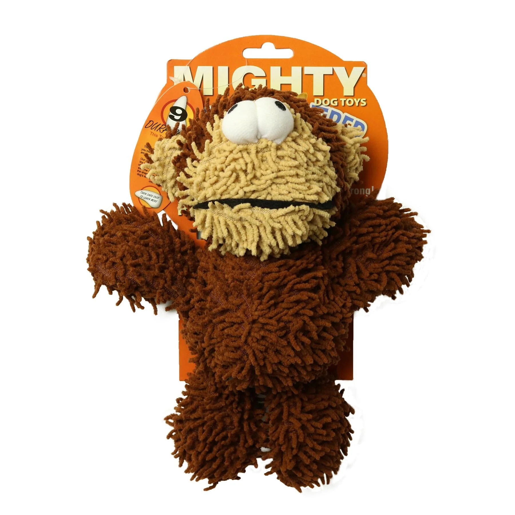 Mighty Junior Monkey Microfiber Ball Floating Squeak and Plush Dog Toy - Small - Image 5