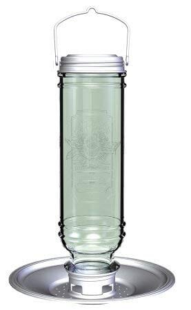 More Birds Glass Vintage Combo Sunflower/Thistle Tubed Wild Bird Feeder - Pewter - 1.5 Lbs Cap - 4 Pack