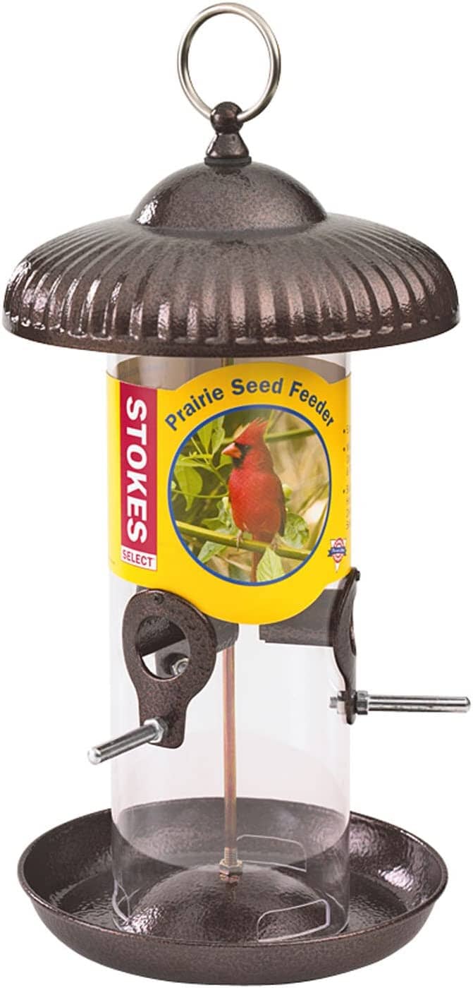 More Birds Prairie Sunflower Tube Feeder Wild Bird Feeder - Copper - 1.7 Lbs Cap - Image 3