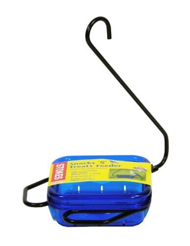 More Birds Snacks 'N' Treats Single Dish Hanging Wild Bird Feeder - Blue - .8 Lbs Cap