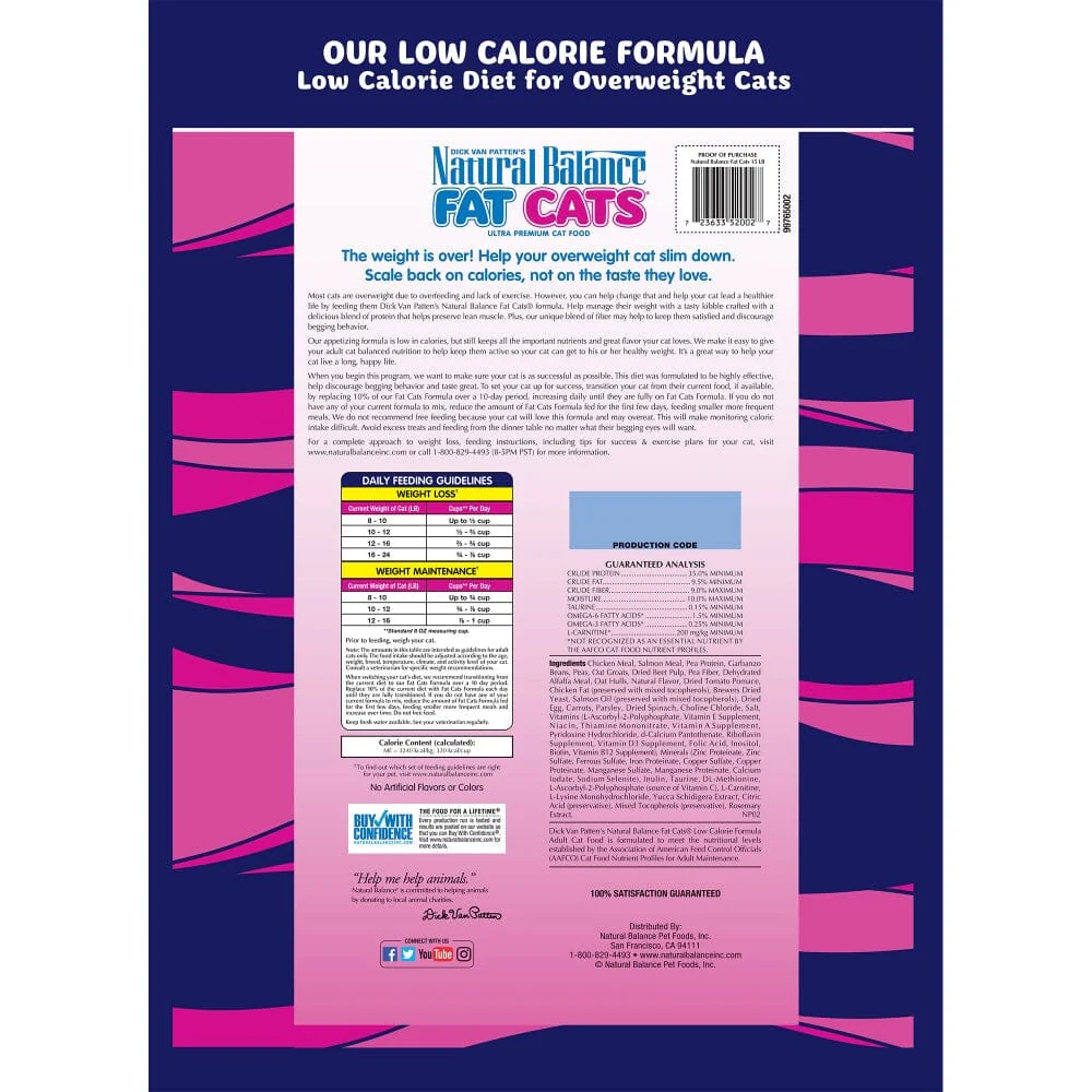 Natural Balance Fat Cats Low Calorie Dry Cat Food - Image 2