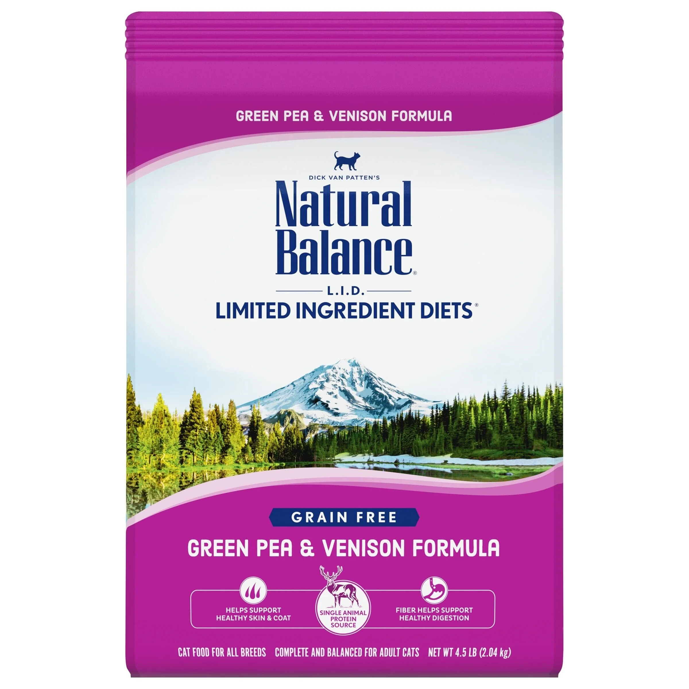 Natural Balance Pet Foods Limited Ingredient Diet Dry Cat Food - Green Pea & Venison - 4.5 lb