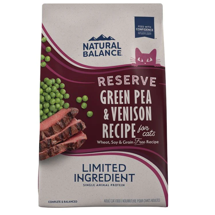 Natural Balance Pet Foods Limited Ingredient Diet Reserve Dry Cat Food - Green Pea & Venison - 8 lb