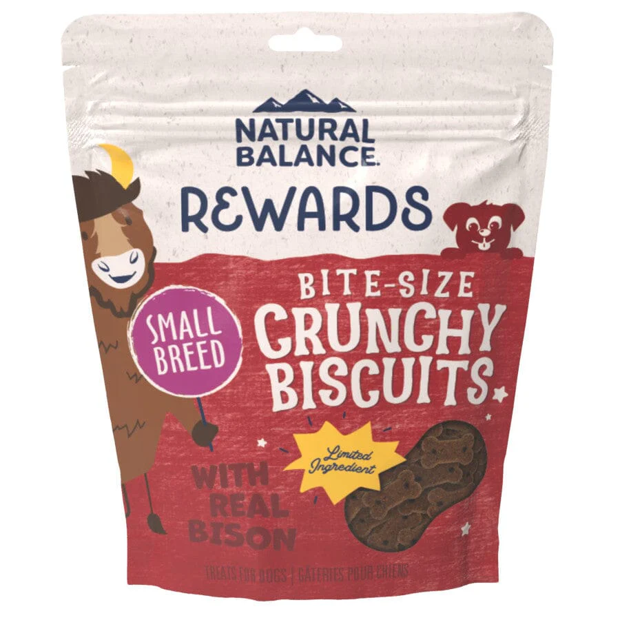 Natural Balance Pet Foods Limited Ingredient Treats Original Biscuits Small Breed Dog Treats - Bison & Sweet Potato - 8 Oz