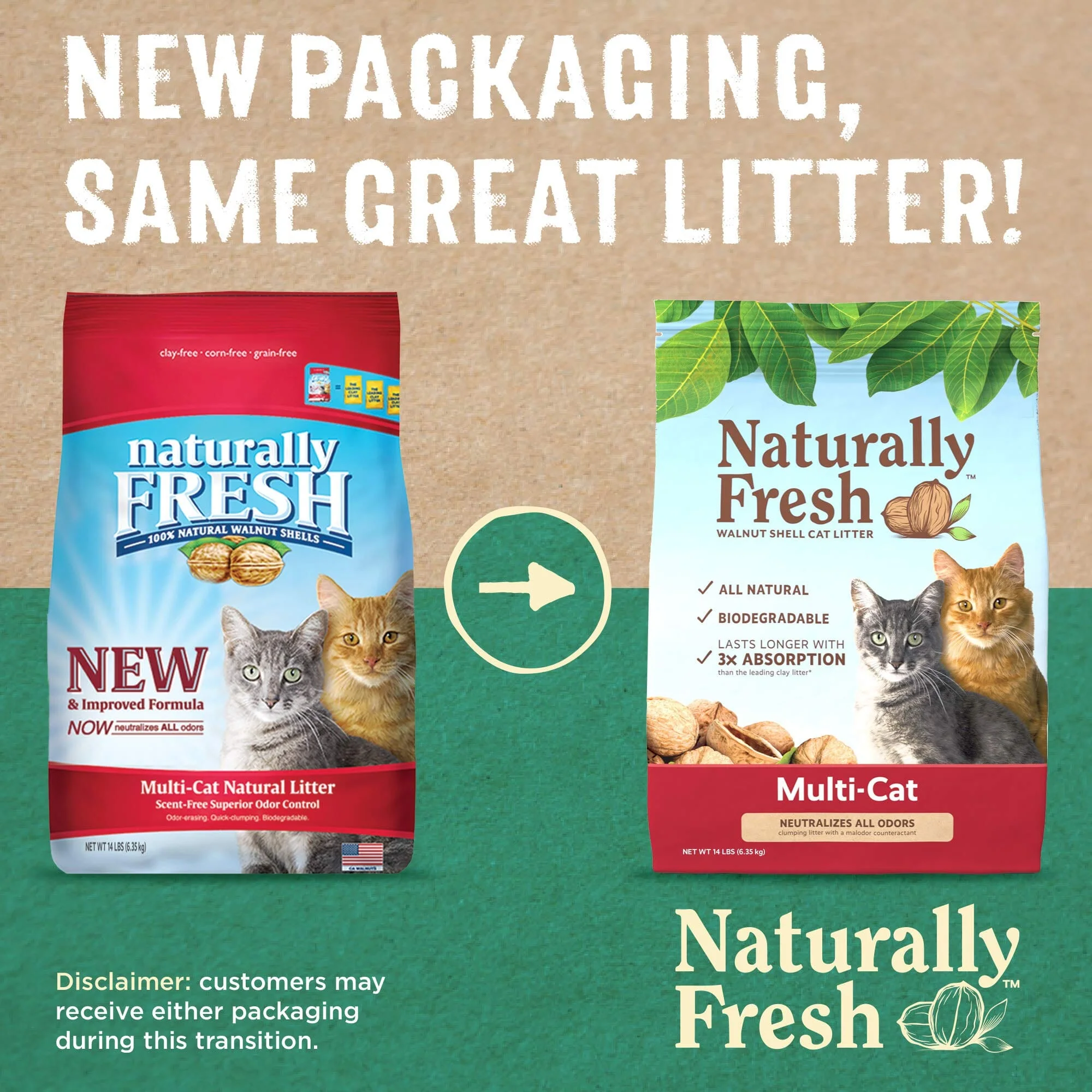 Naturally Fresh® New! Improved Multi-Cat Litter - 14 Lbs - Image 2