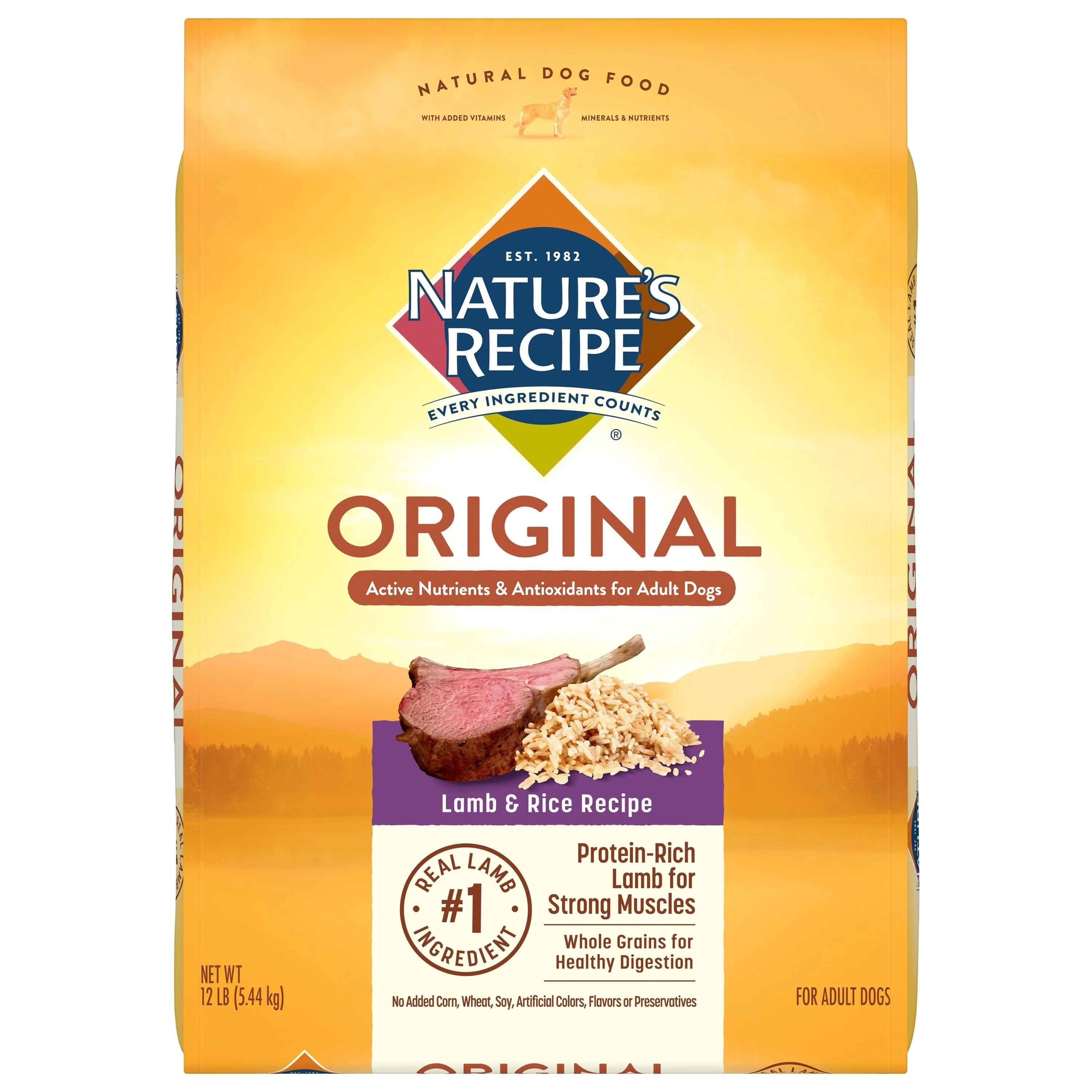 Nature's Recipe Original Lamb and Rice Dry Dog Food - 12 Lbs