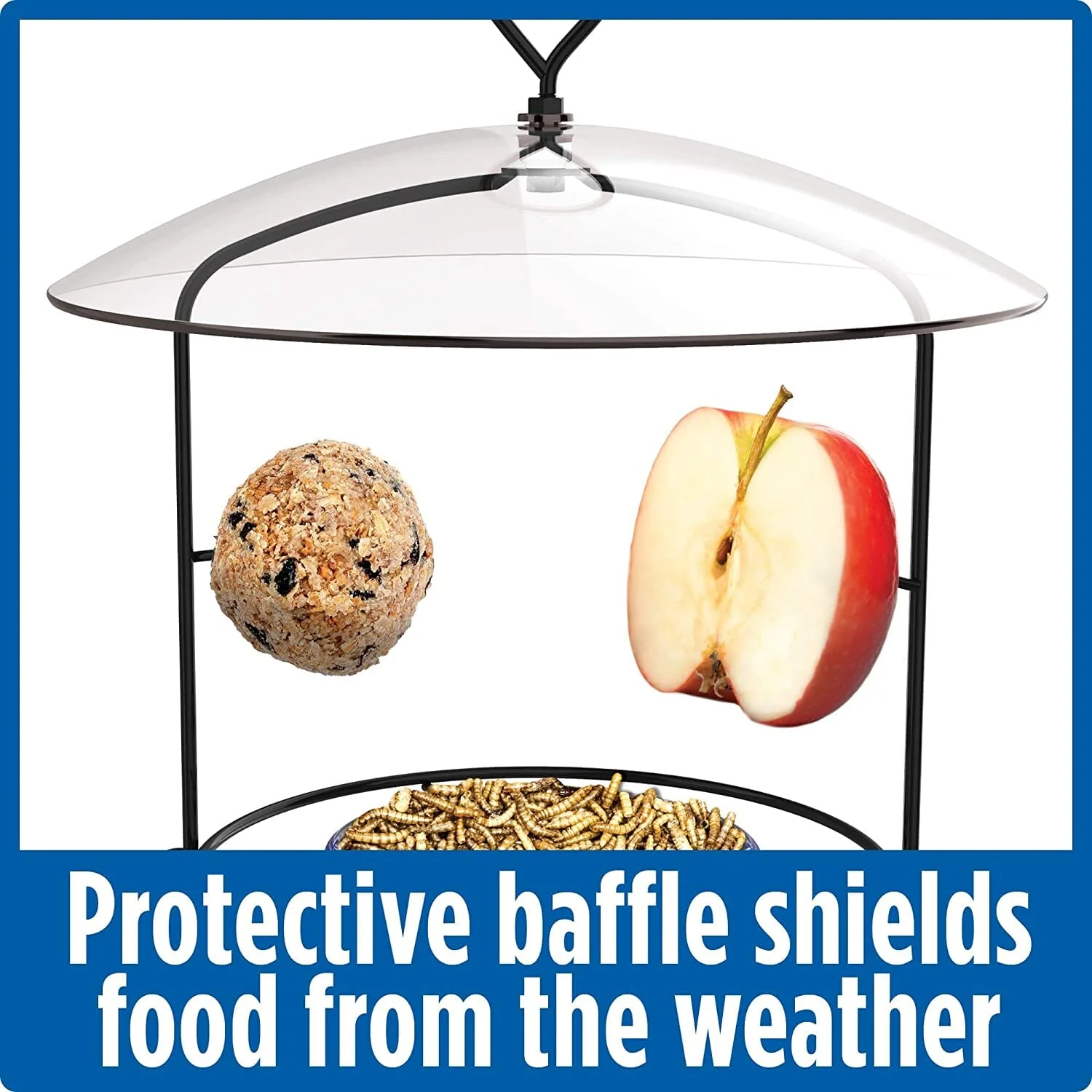 Nature's Way Bluebird Buffet Wild Bird Feeder - Blue - 6 Oz Cap - Image 3