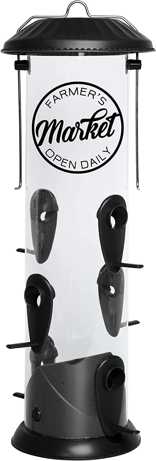 Nature's Way Farmhouse Easy Clean Tubed Wild Bird Feeder - White - 2.8 Qt Cap