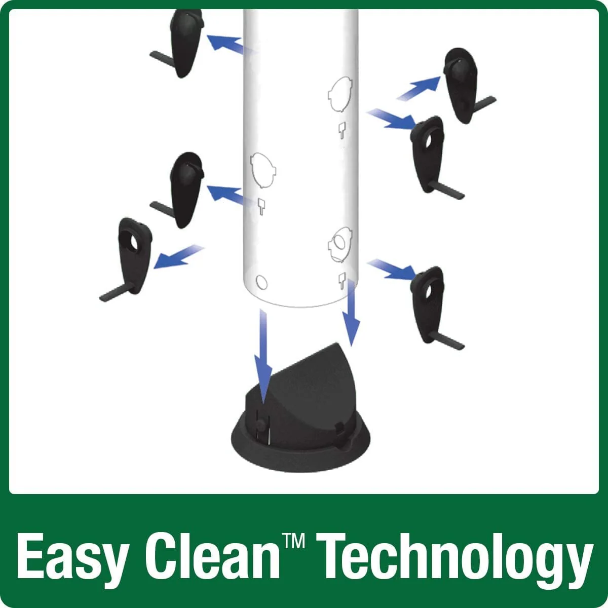 Nature's Way Farmhouse Easy Clean Tubed Wild Bird Feeder - White - 2.8 Qt Cap - Image 3