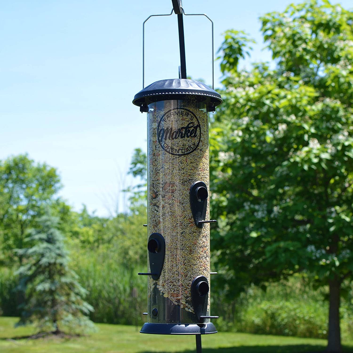 Nature's Way Farmhouse Easy Clean Tubed Wild Bird Feeder - White - 2.8 Qt Cap - Image 5