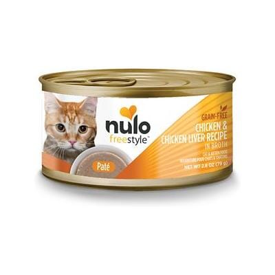 Nulo Freestyle Grain-Free Chicken and Liver Pate in Broth Kitten and Adult Canned Cat Food - 2.8 Oz - Case of 12