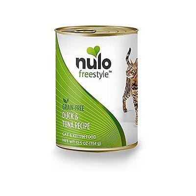 Nulo Freestyle Grain-Free Duck and Tuna Pate Kitten and Adult Canned Cat Food - 12.5 Oz - Case of 12