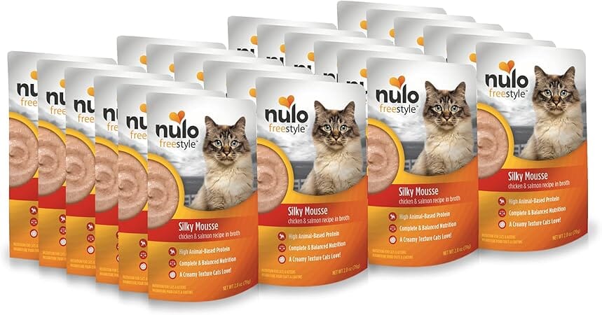 Nulo Freestyle Silky Mousse Chicken and Salmon Kitten and Adult Wet Cat Food Pouch - 2.8 Oz - Case of 24 - Image 2