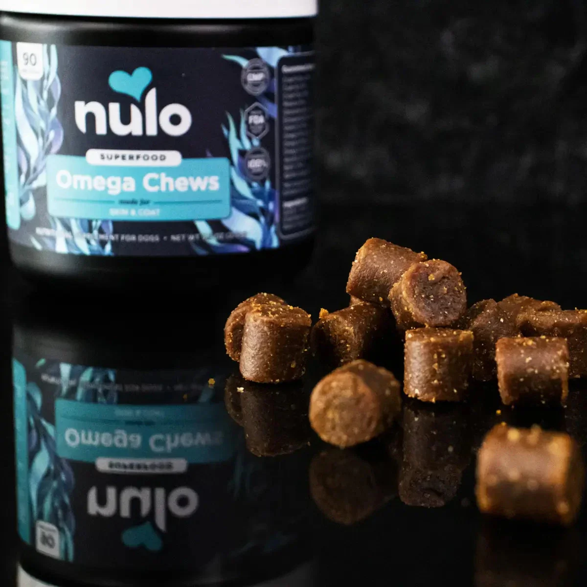 Nulo Superfood Omega Chews Skin and Coat Soft Chew Dog Supplements - 90 Count - 9.5 Oz - Image 2