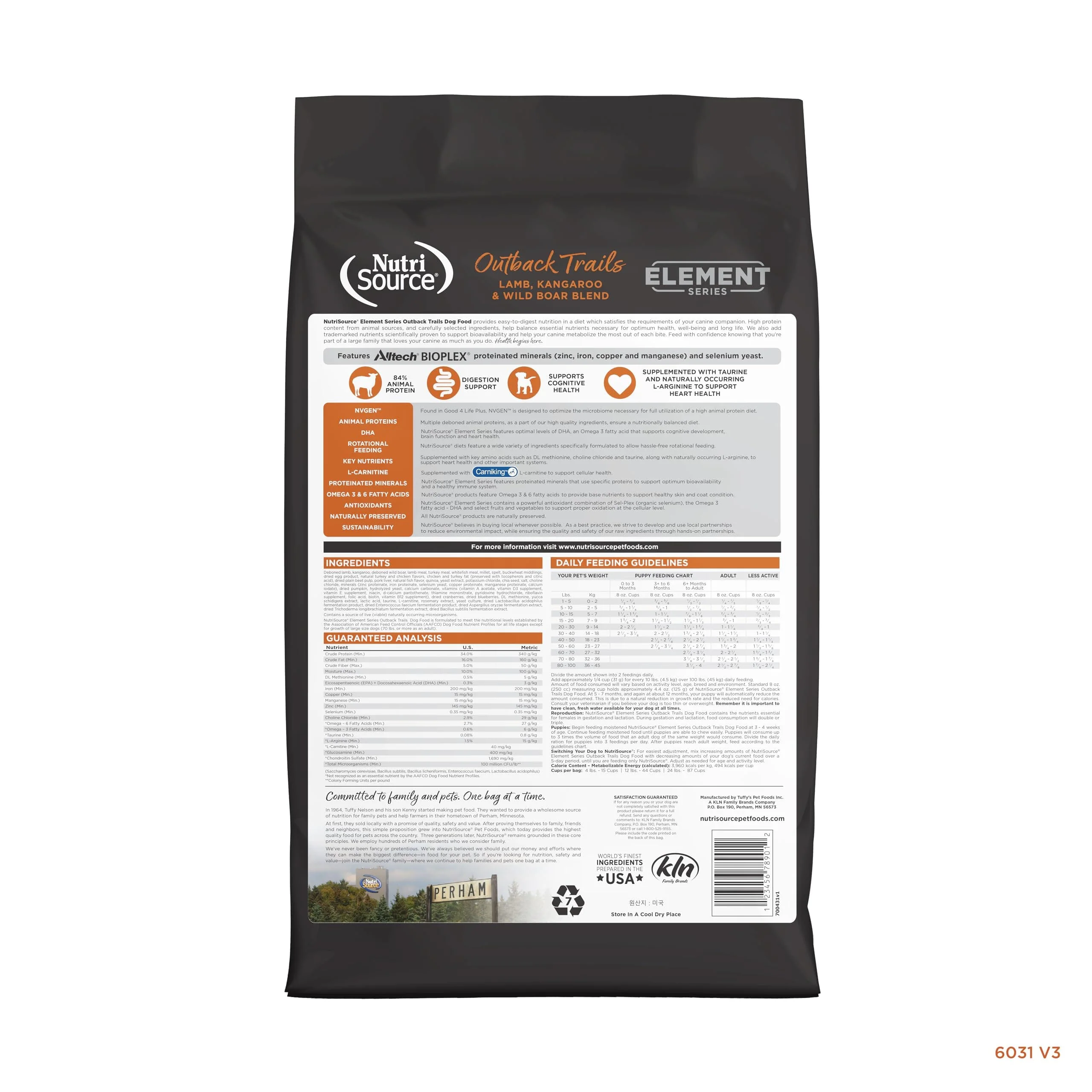 Nutrisource Element Series Outback Trails Lamb, Kangaroo and and Wild Boar Blend Dry Dog Food - Image 3