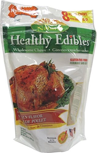Nylabone Healthy Edibles Natural Chew Dog Biscuits Treats - Chicken - Petite - 8 Pack
