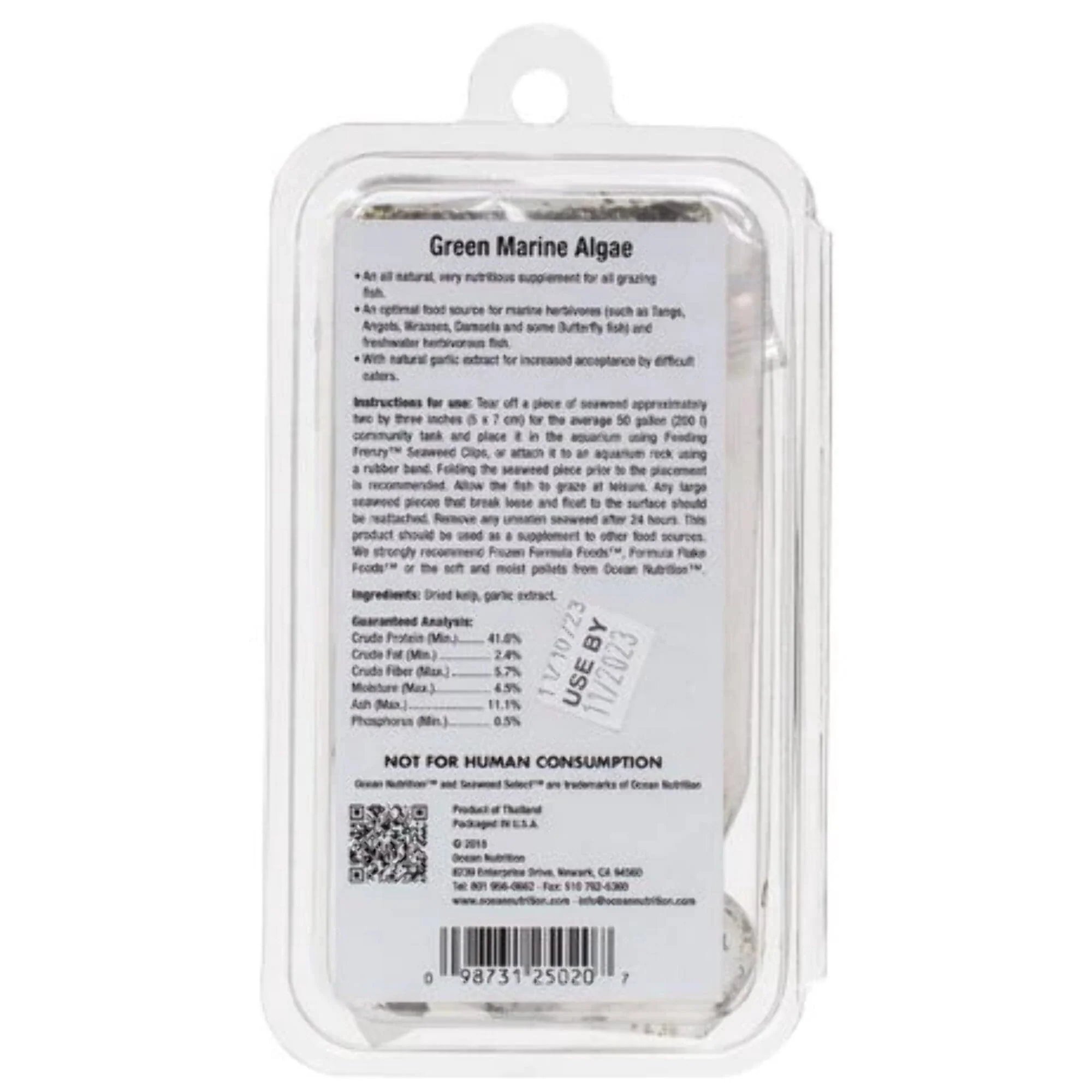 Ocean Nutrition Seaweed Select Green Algea Sheets with Garlic Extract Herbivore Marine Fish Food - Image 3