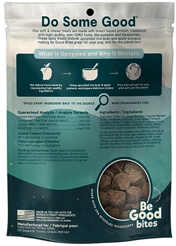 Open Farm Be Good Bites Non-GMO Insect and Wholesome Grains Dehydrated Soft and Chewy Training Dog Treats - 6 Oz - Image 2