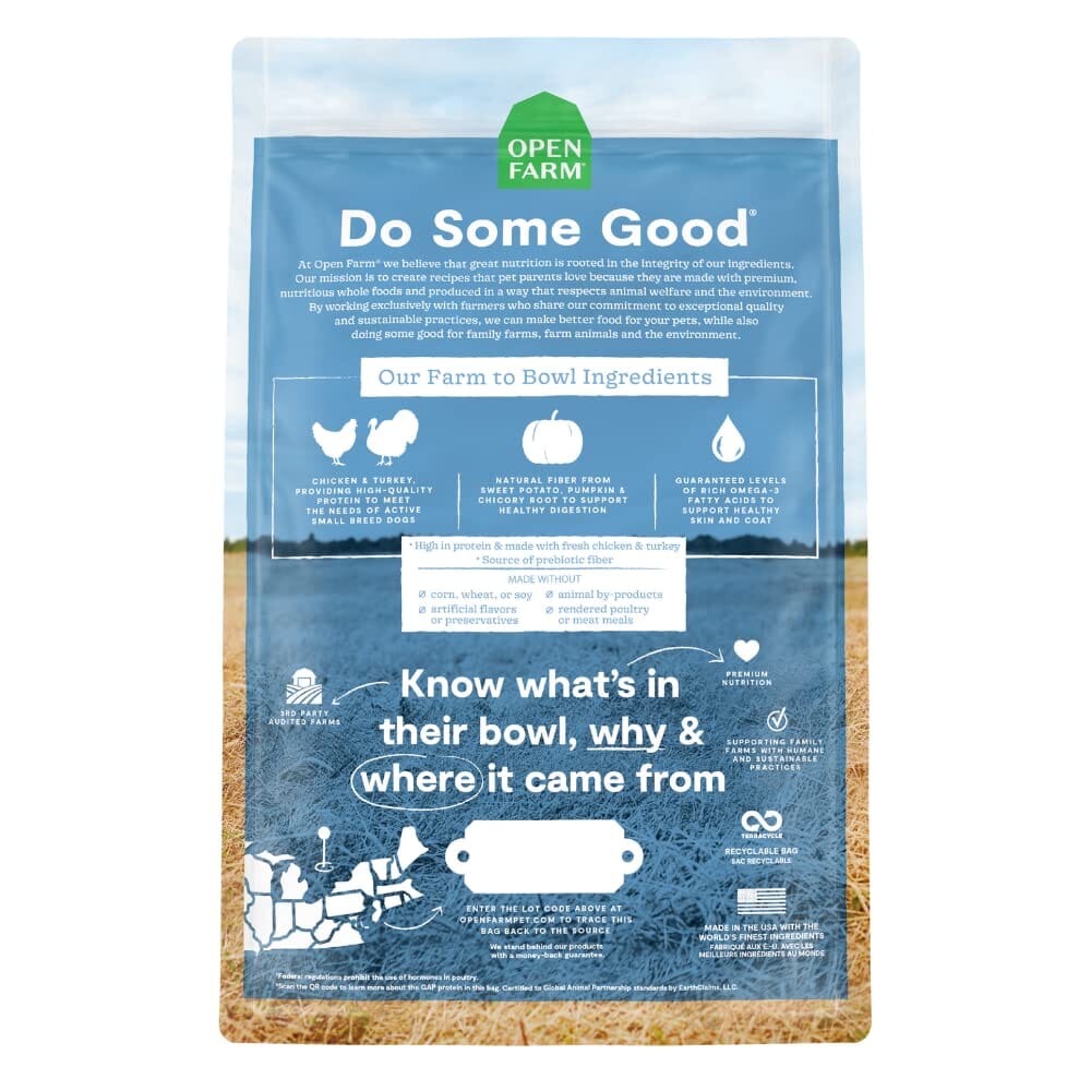 Open Farm Chicken and Turkey Ancient Grains Small-Breed Recipe Dry Dog Food - 11 Lbs - Image 2