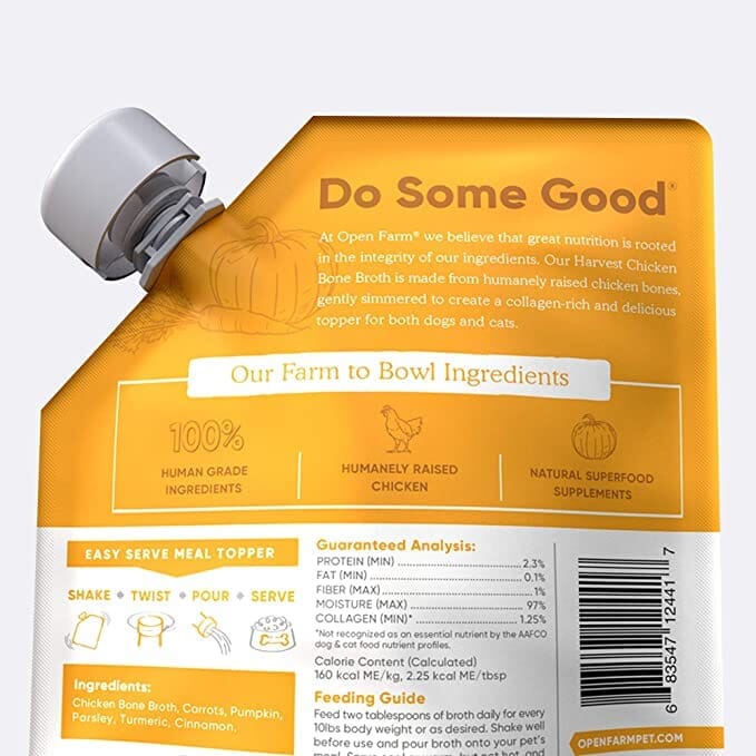 Open Farm Harvest Chicken Bone Broth Cat and Dog Food Meal Topper - 33.8 Oz - Image 3