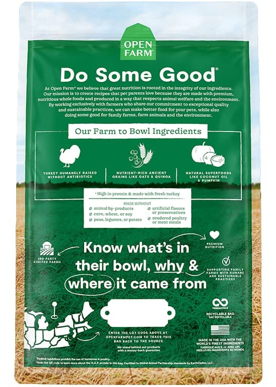 Open Farm Homestead Turkey and Ancient Grains Dry Dog Food - 22 Lbs - Image 3