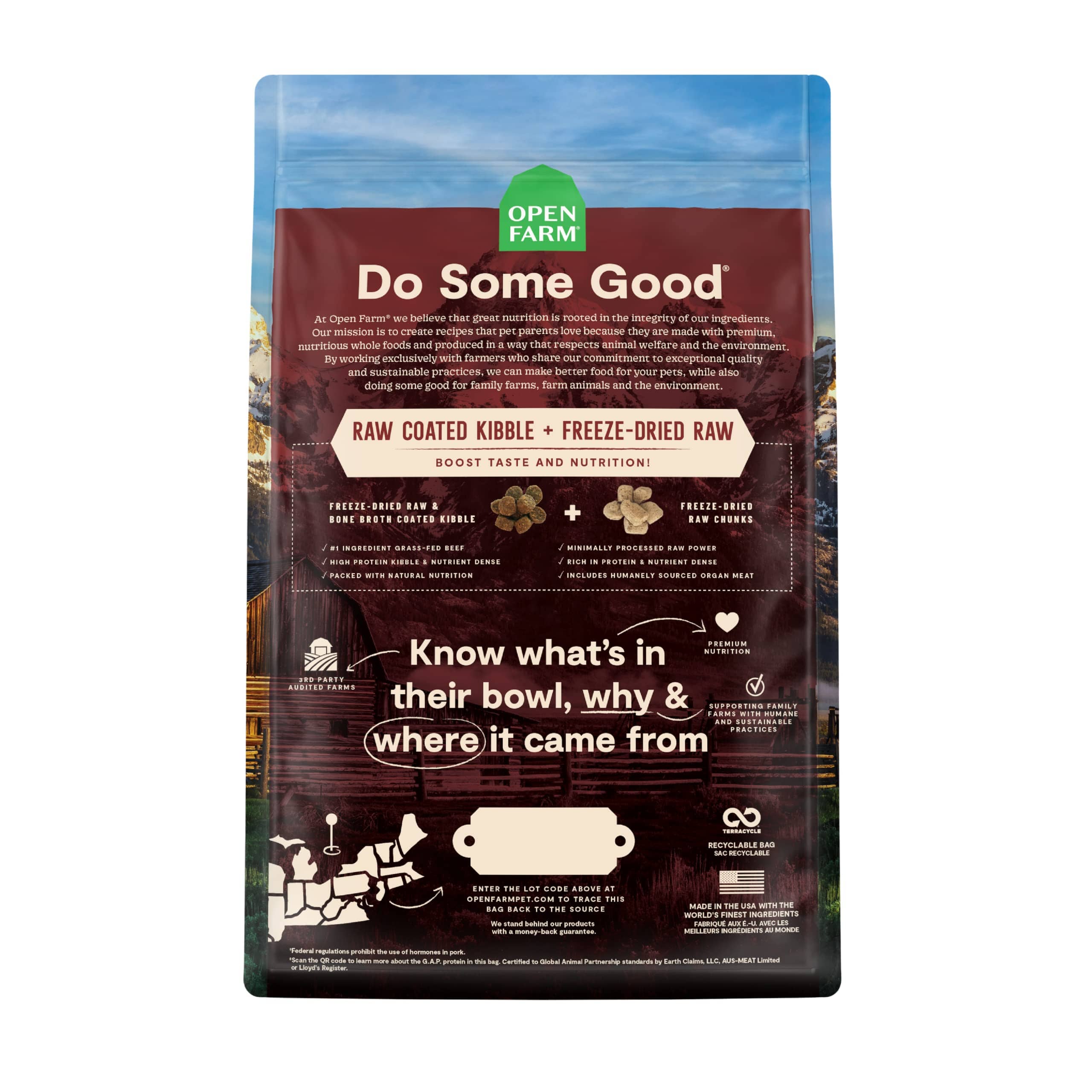 Open Farm RawMix Grain-Free Front Range Recipe Pork Beef and Lamb Dry Dog Food - 20 Lbs - Image 2