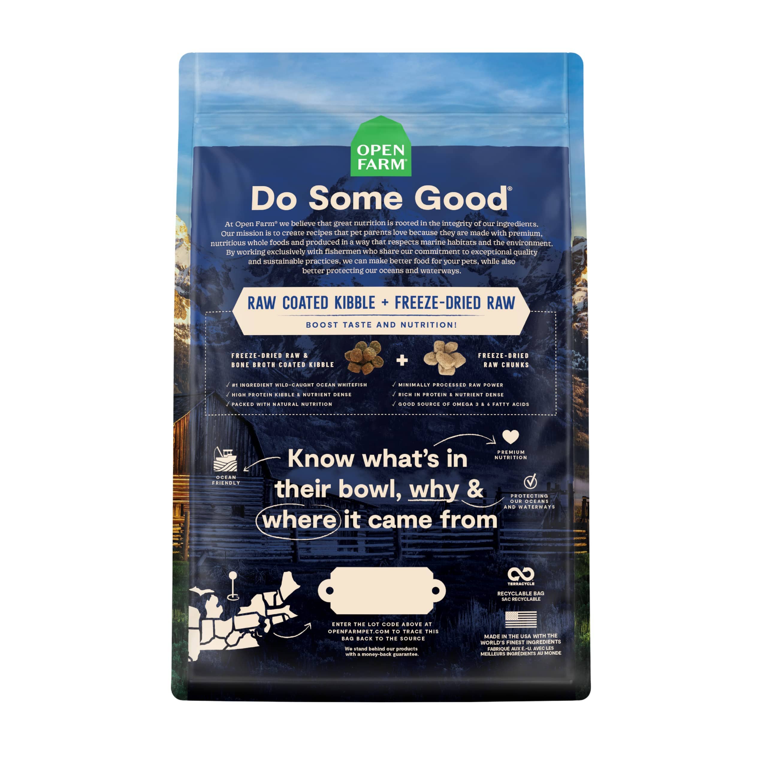 Open Farm RawMix Grain-Free Wild Ocean Recipe Dry Dog Food - 20 Lbs - Image 2