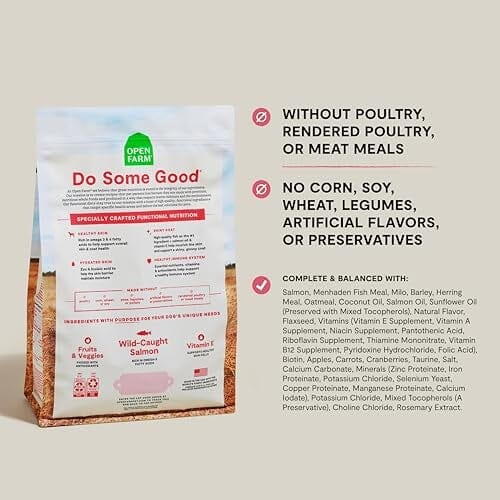 Open Farm Skin and Coat Health Wild-Caught Salmon and Oatmeal Recipe Dry Dog Food - 22 Lbs - Image 2