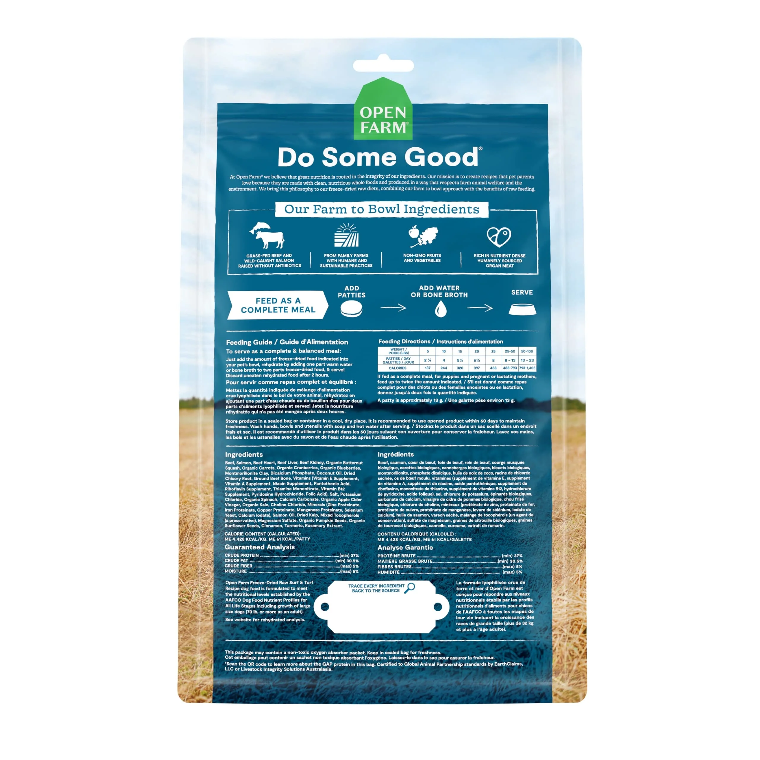 Open Farm Surf and Turf Patties Recipe Freeze-Dried Raw Dog Food - 17.5 Oz - Image 2