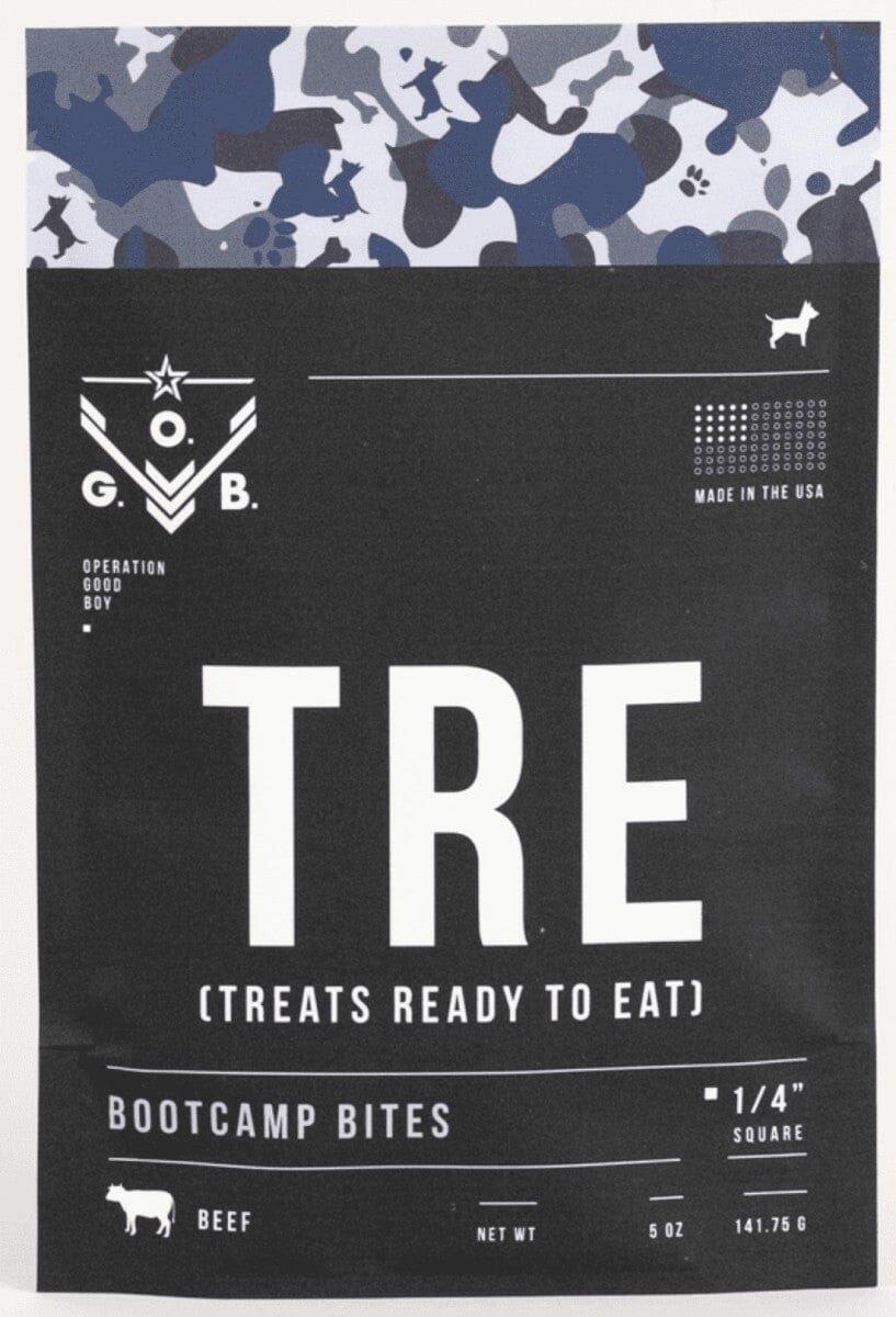 Operation Good Boy Bootcamp Treats 1/4-Inch Square Cut Farm-Raised Beef Training Jerky Dog Treats - 5 Oz