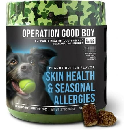 Operation Good Boy Natural Skin and Allergies Beef Liver Soft Chew Dog Supplements - 90 Count