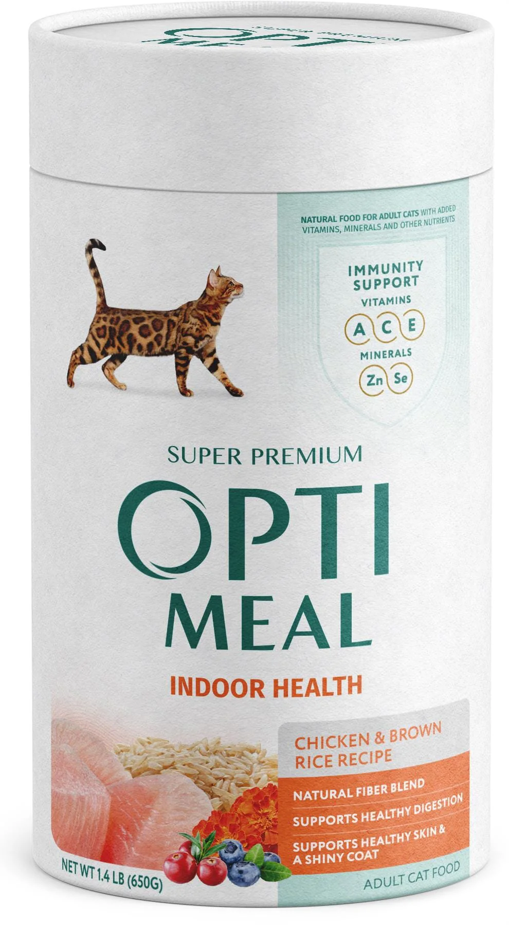 Optimeal Indoor Health Chicken & Brown Rice Recipe Adult Cat Dry Food