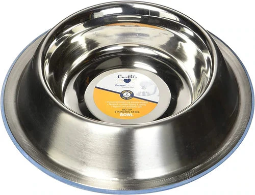 OurPets Premium Stainless Steel Non-Tip Dog Bowl - Small