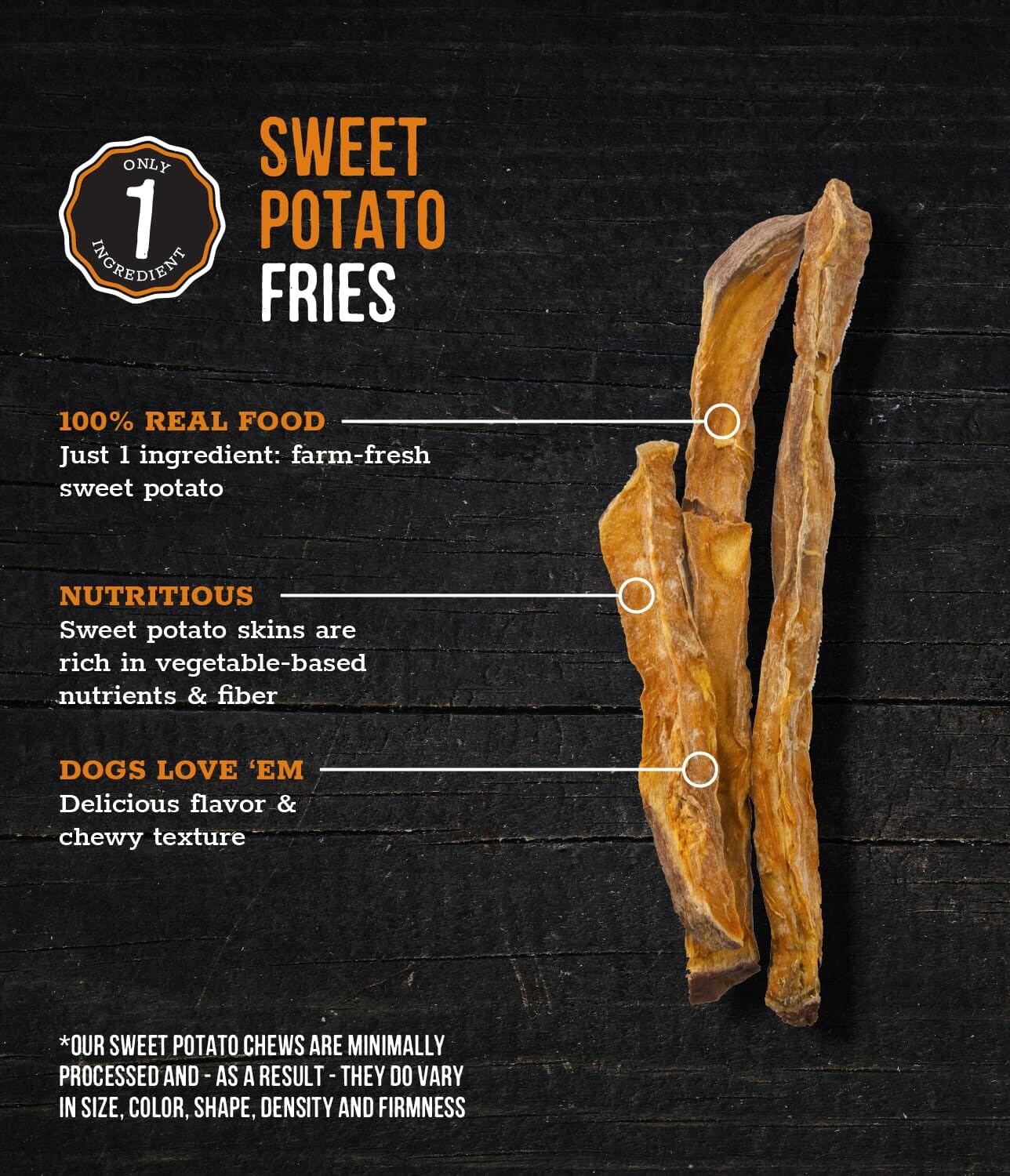 Outward Hound 100% Natural Sweet Potato Fries Crunchy Dog Treats - 16 Oz - Image 2