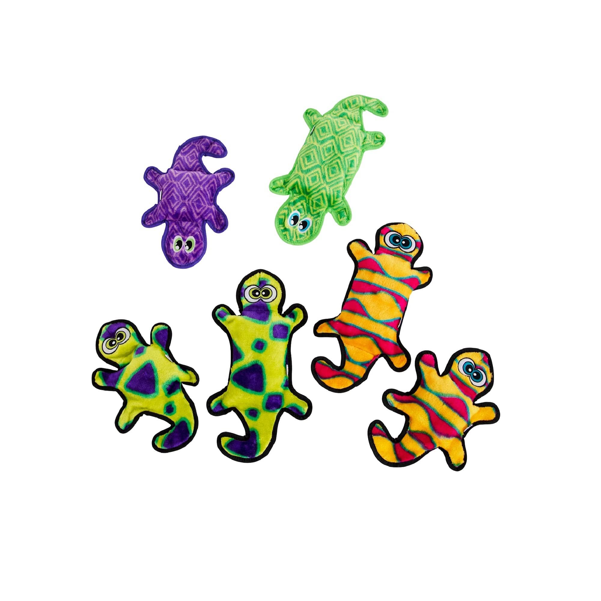 Outward Hound Invinceables No-Stuffing Durable Gecko Soft Squeak Dog Toy - Orange - Medium - Image 6