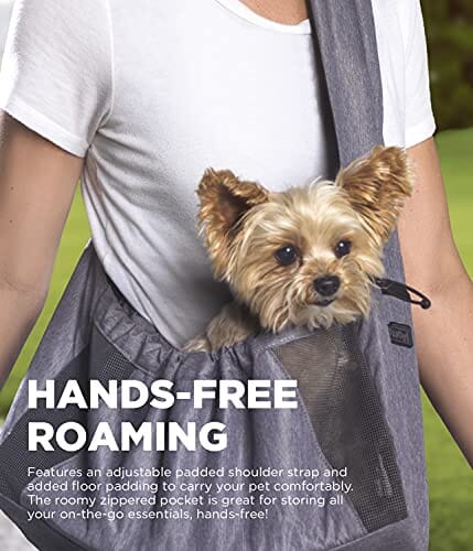 Outward Hound PupPak PoochPouch Hands-Free Front Carrying Sling Travel Dog Carrier - Gray - Small - Image 2