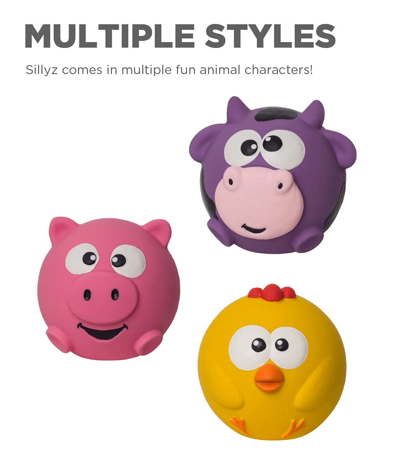 Outward Hound Sillyz Pig Latex Rubber Squeaky Ball Dog Toy- Pink - Image 3
