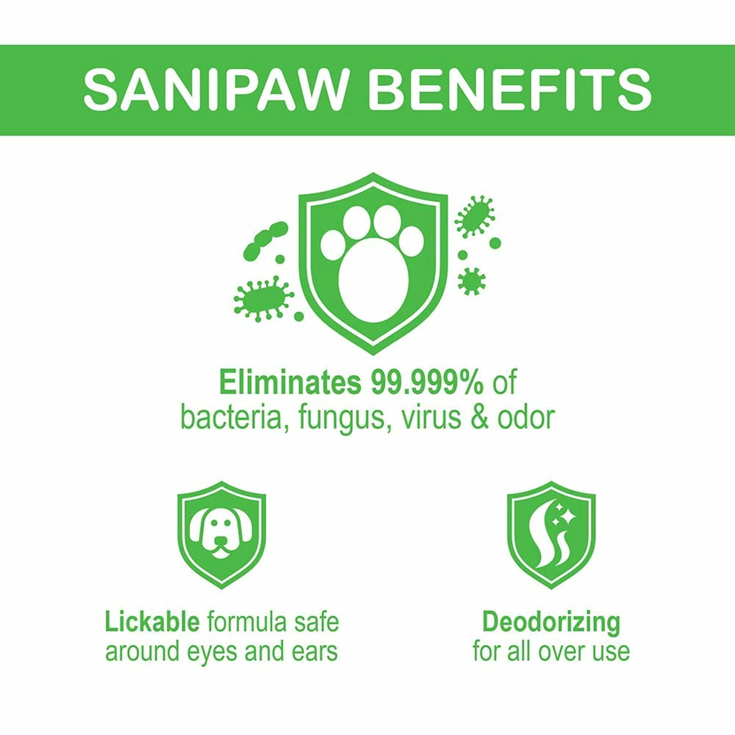 Pawz SaniPaw Santizing Paw Wipes for Cats and Dogs - 60 Count - Image 3