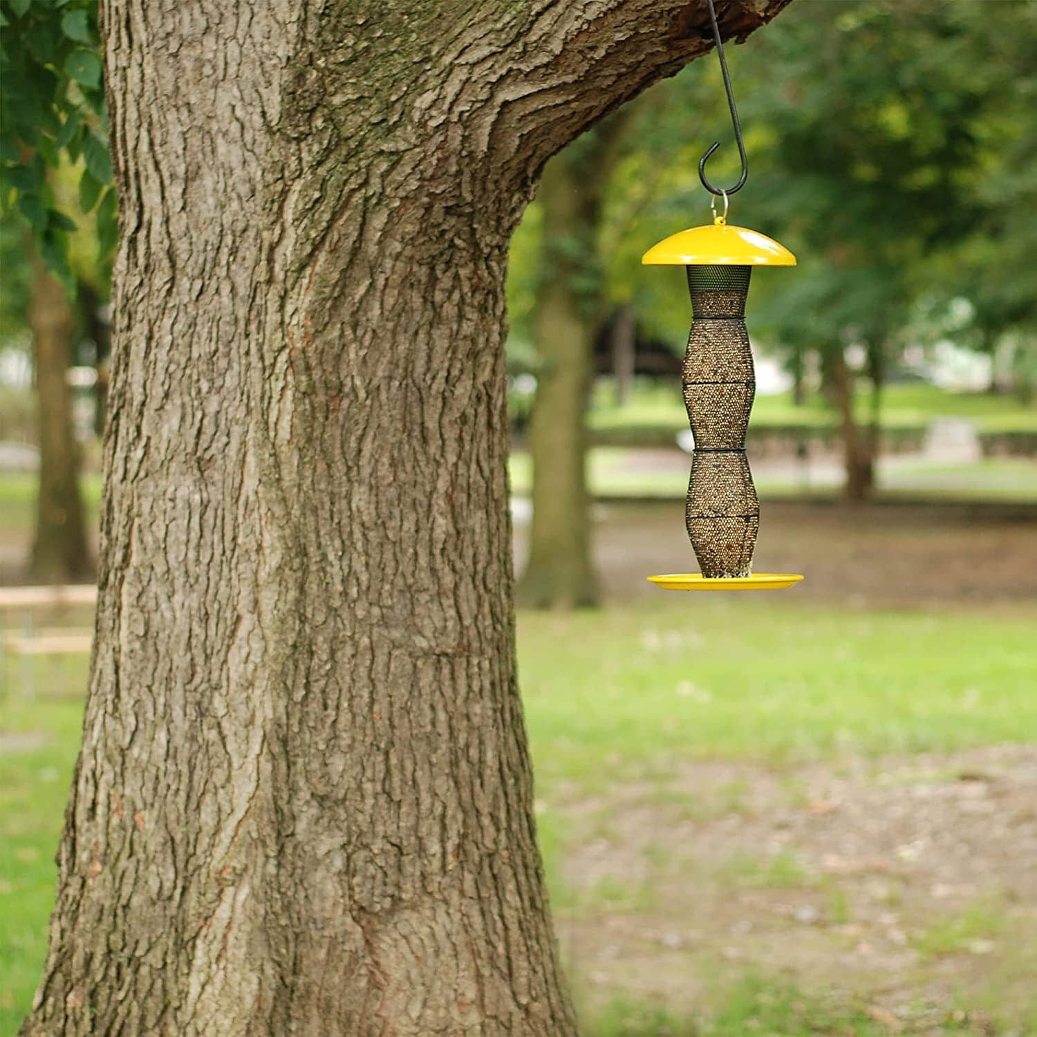Perky-Pet Mesh Finch Pinch Tube Wild Bird Feeder - Yellow - 2 Lbs Cap - Image 2