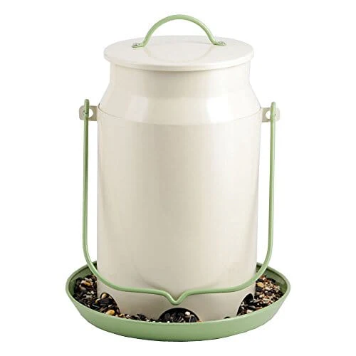 Perky-Pet Milk Pail Wild Bird Feeder - White - 5 Lbs Cap