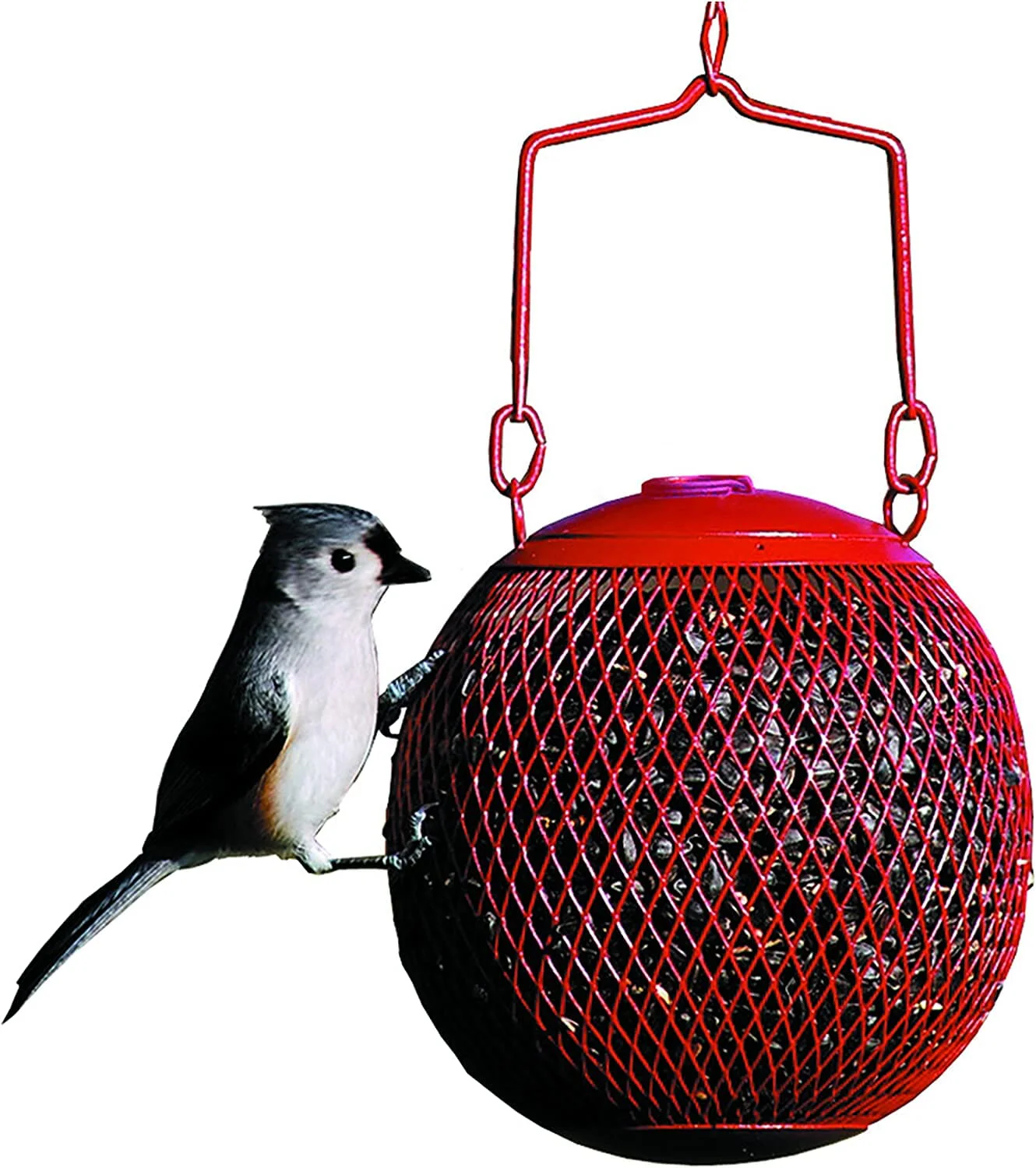 Perky-Pet Seed Ball Wild Bird Feeder - Red - 2 Lbs Cap - Image 4