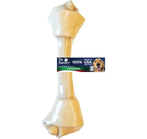 Pet Factory 100% Made In USA Beefhide Bone Natural Dog Chews - Natural - 13 In