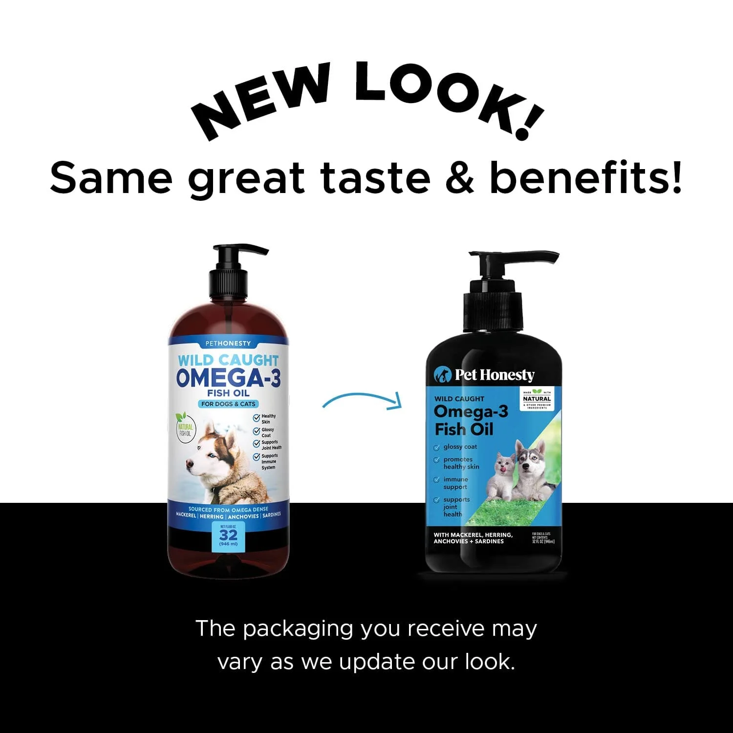 Pet Honesty Immune, Skin, Joint and Heart Care Natural Omega-3 Fish Oil Pump Cat and Dog Supplements - 32 Oz - Image 2