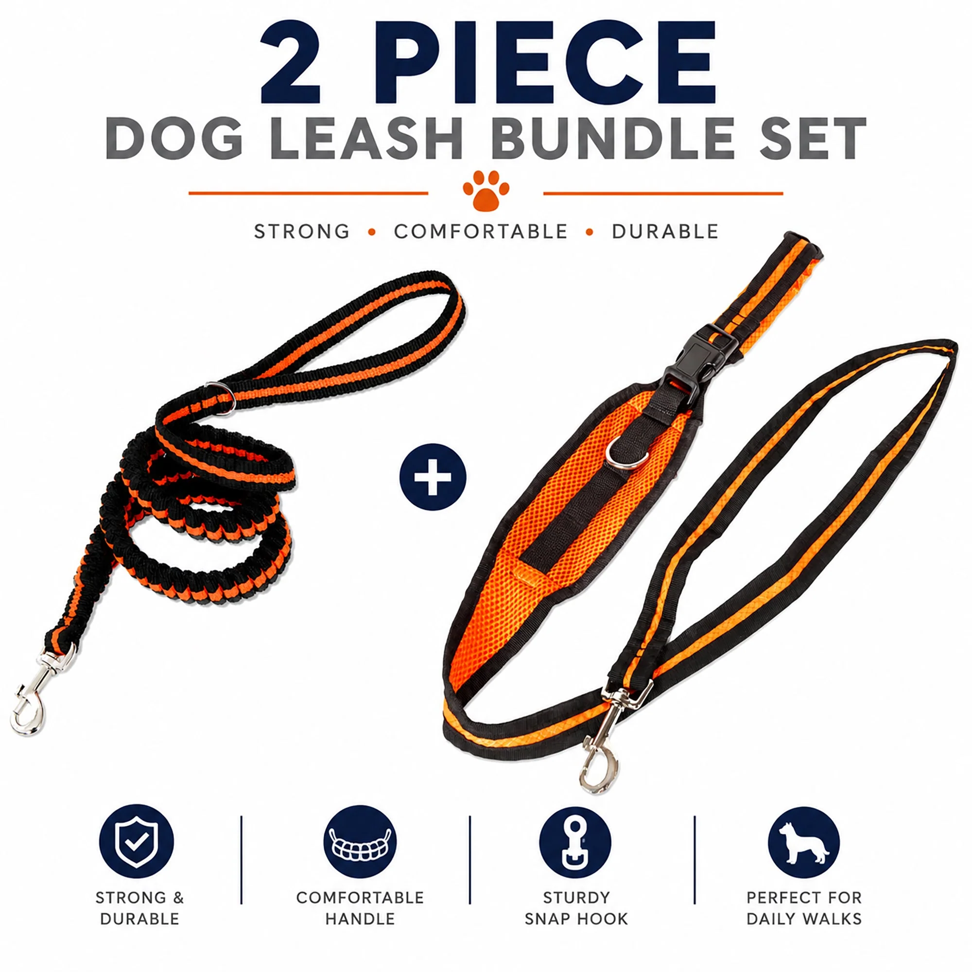 Pet Life ® Accordion and Hand's Free Belt-Clip Dog Leash - 2 Piece Set - Image 8