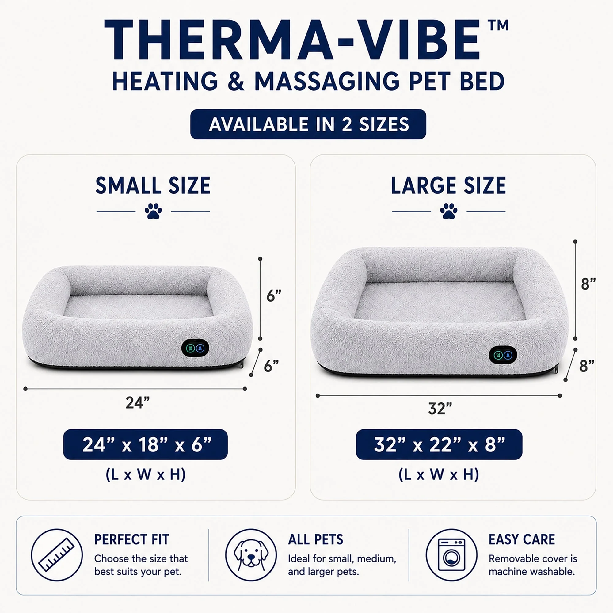 Pet Life ® “Therma-Vibe” Heating and Massaging Smart Pet Bed - Image 25